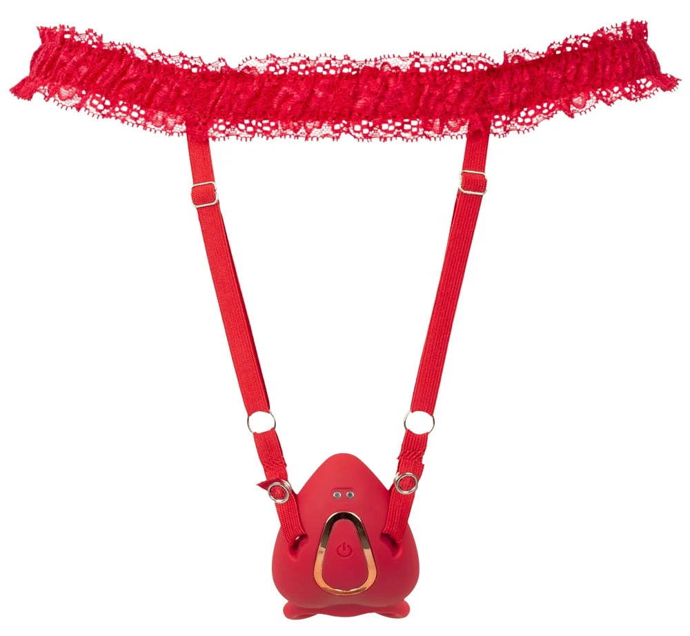 Handsfree clitoris vibrator met kanten jarretel en afstandsbediening