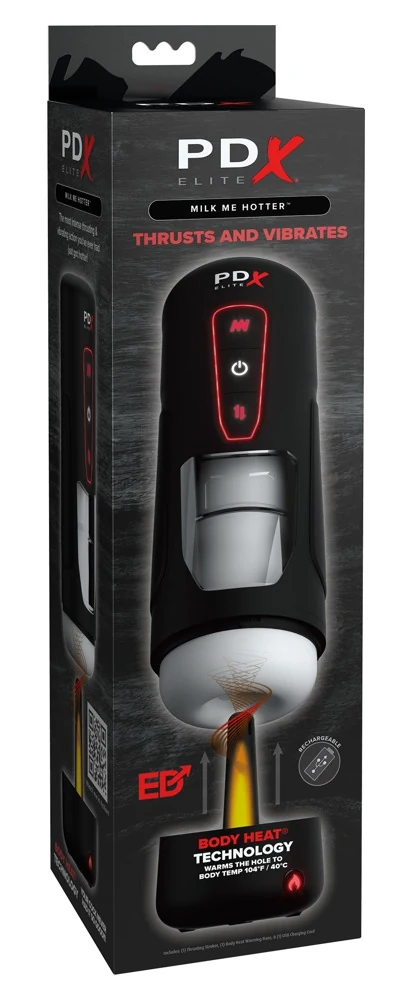 PDX Elite Milk Me Hotter vibrerende verwarmende masturbator