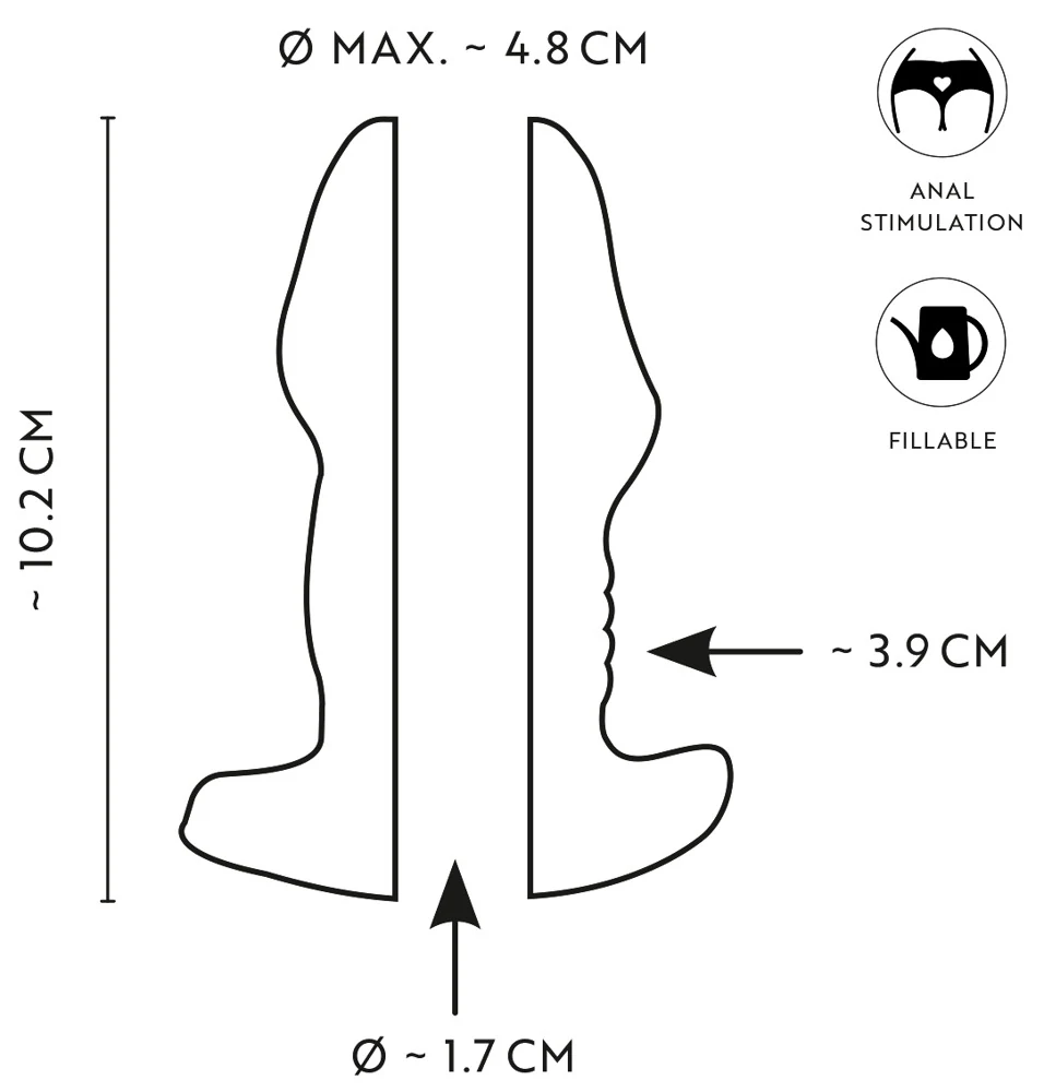 Transparante tunnel buttplug van TPE