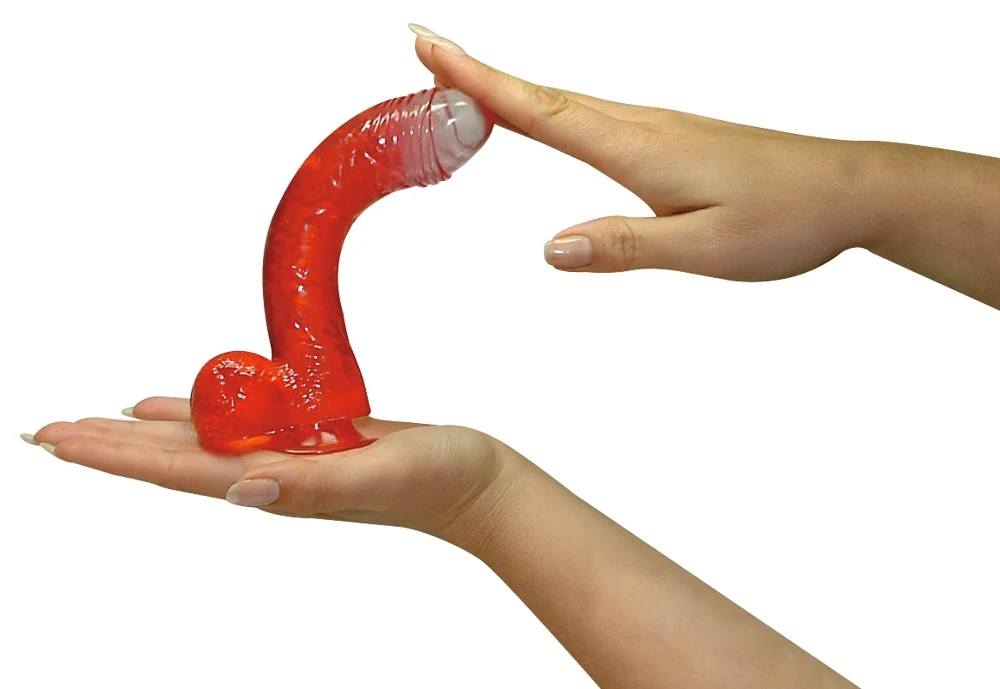 Flexibele buttcock dildo met zuigvoet 17 cm