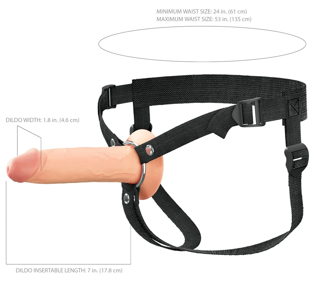 7 Inch Holle Siliconen Strap-on Met Verstelbare Riem