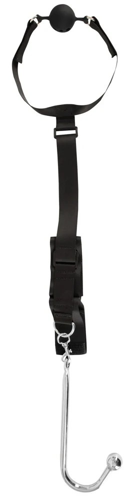 Bondage set met anaalhaak en mondknevel