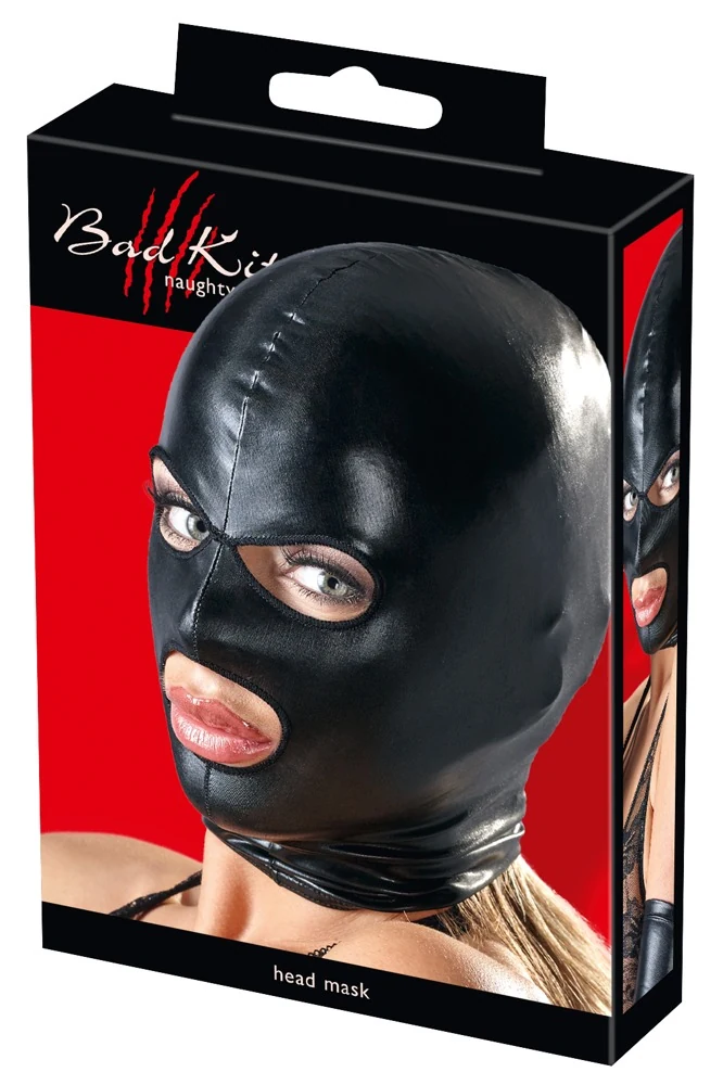 Wetlook hoofdmasker met oog- en mondopening