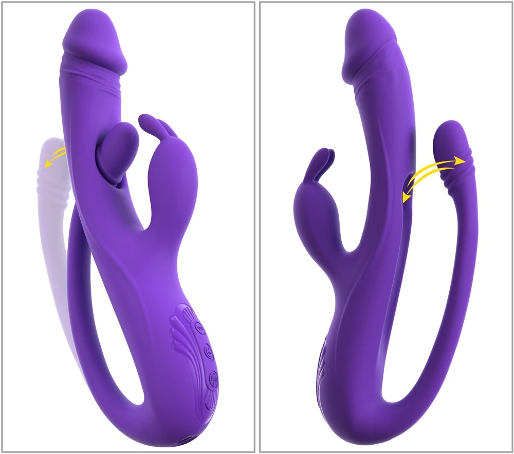 Sweet Smile rabbit vibrator met G-spot en anal tickler