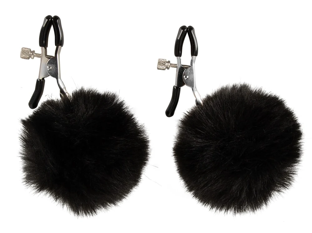 Magic Shiver tepelklemmen met zwarte pompons