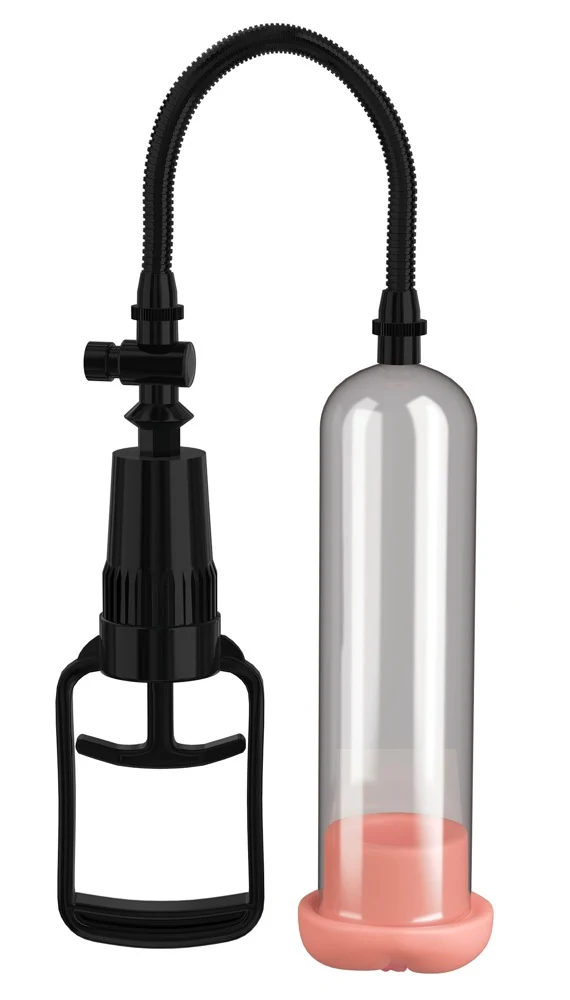 Transparante penispomp met vingergrip