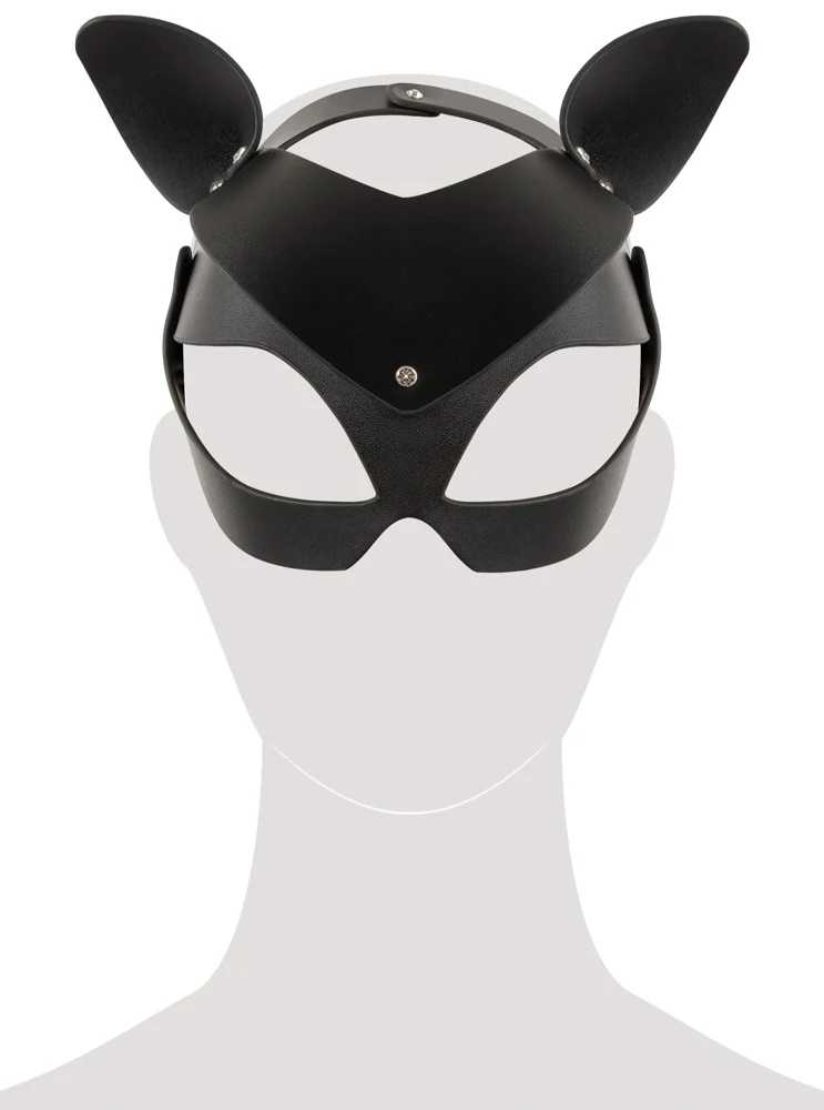 Kattenmasker van imitatieleer met oren
