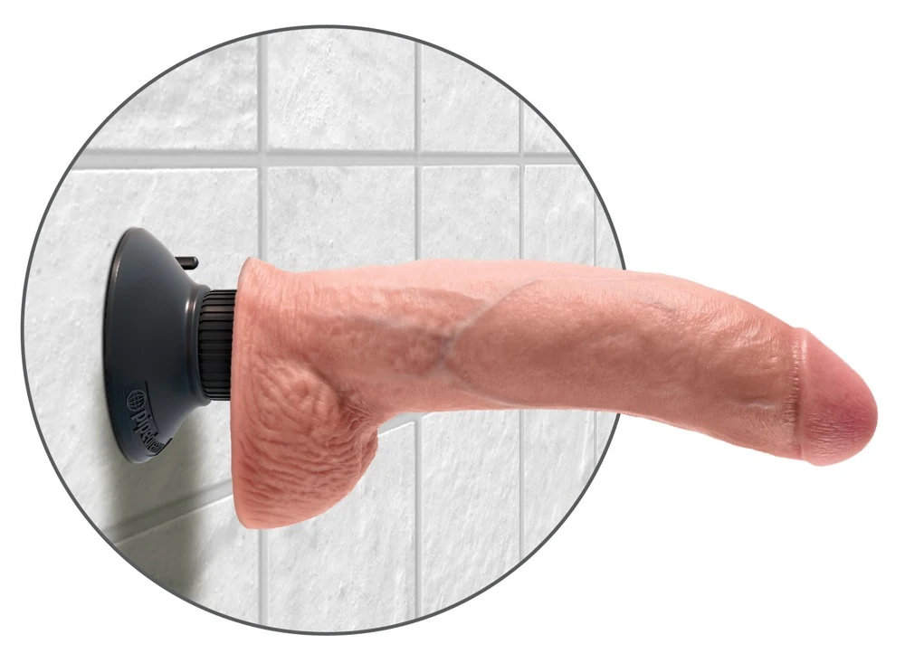 Buigbare vibrator met zuigvoet 23 cm