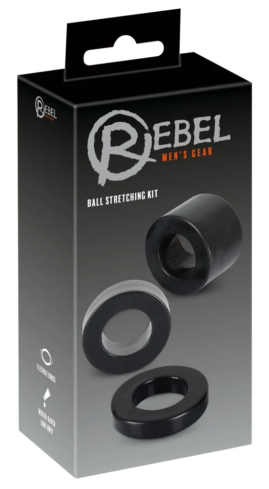 Rebel Ball Stretching Kit 3-delige testikel ring set