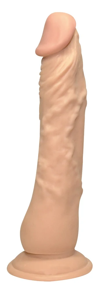 Gedetailleerde huidkleurige dildo met zuigvoet 23 cm