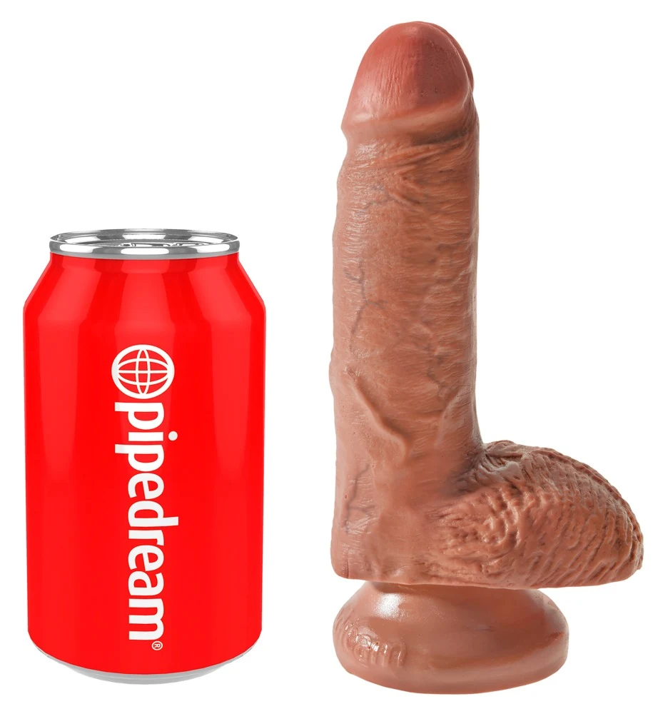 Realistische natuurlijke dildo met zuigvoet 17,8 cm