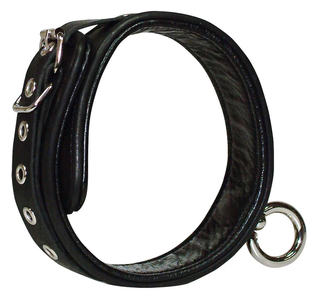 Wild Thing leren halsband met ring