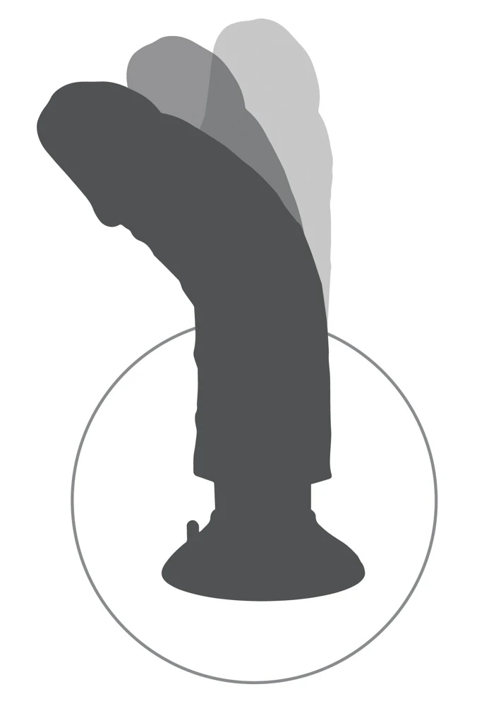Buigzame vibrator met zuignap 21 cm