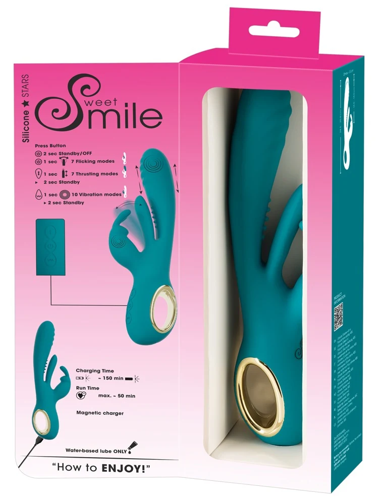 Sweet Smile rabbit vibrator met stuwfunctie