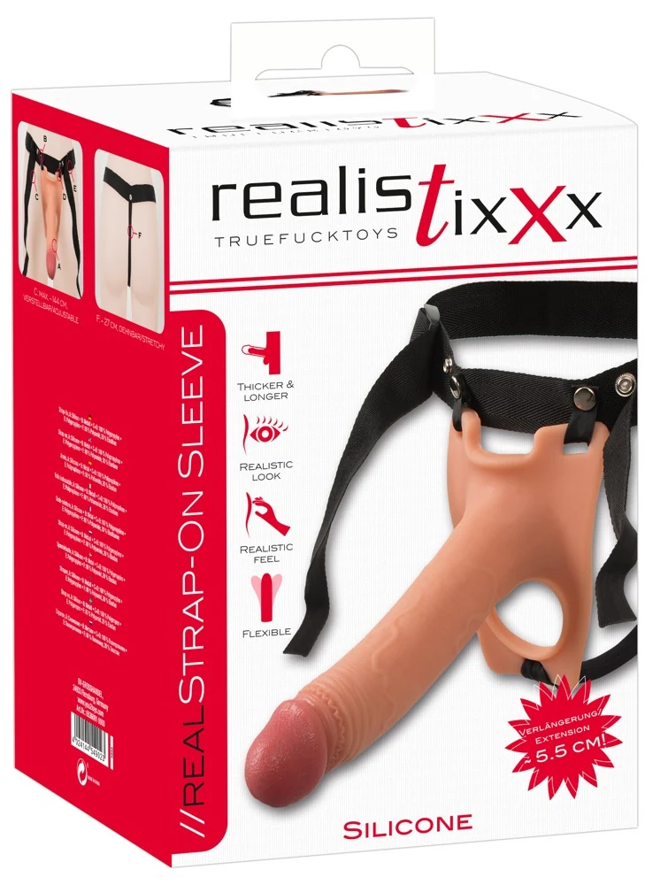 Realistixxx strap-on sleeve met verlenging