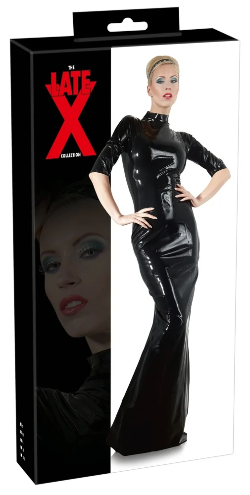 Keerbare latex catsuit met rits