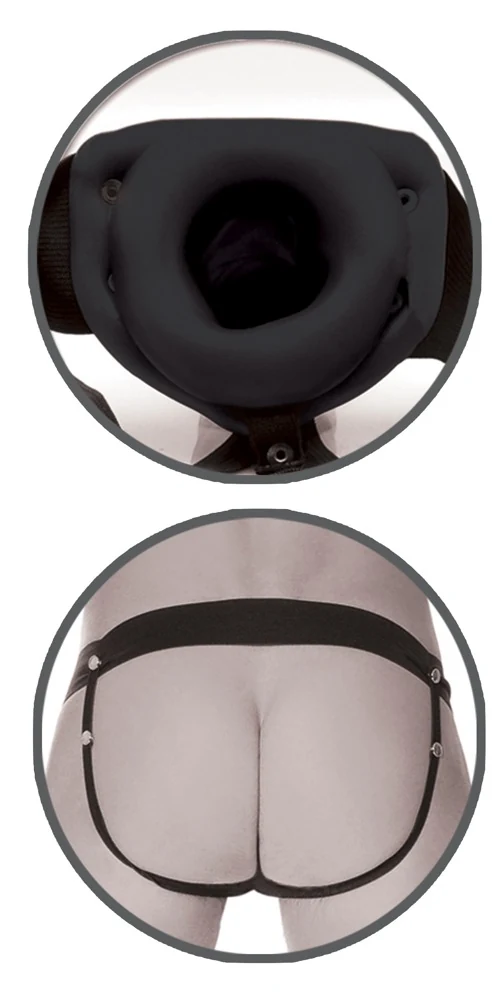 Verstelbare strap-on met holle dildo