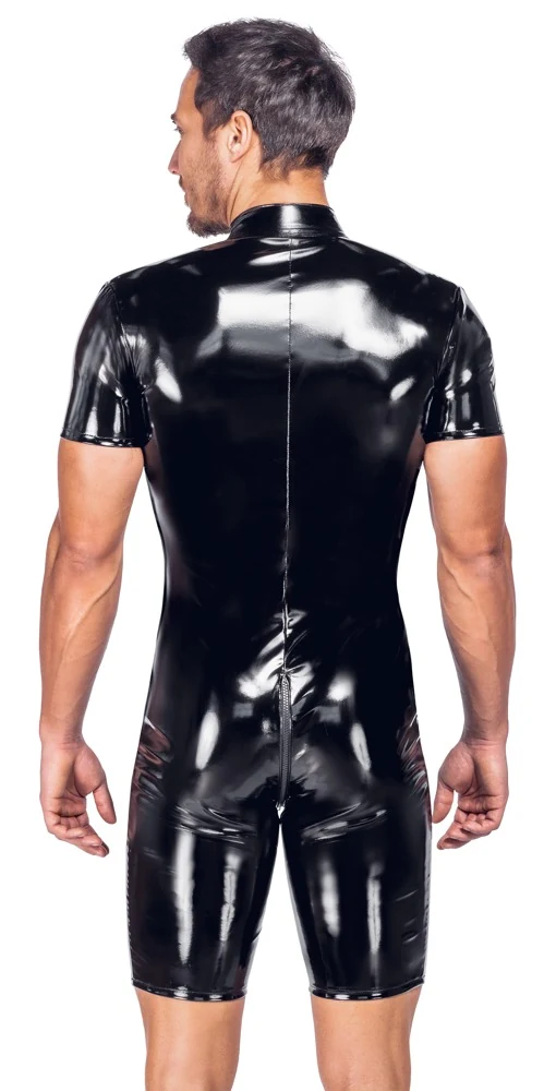 Black Level vinyl jumpsuit zwart