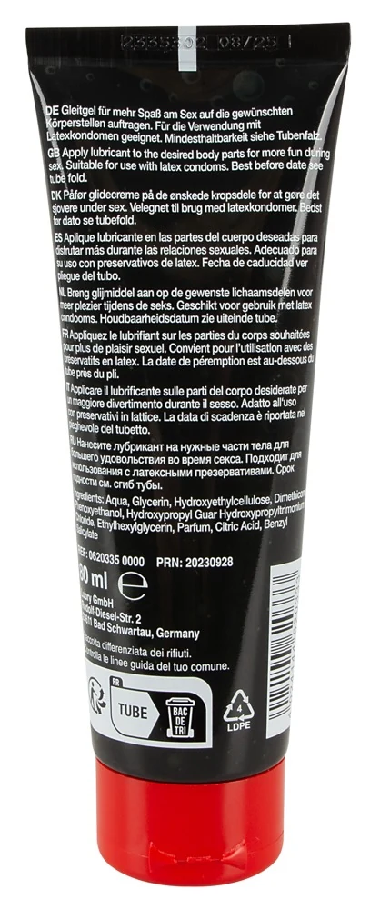 Glijmiddel op waterbasis met siliconen en ambergeur 80 ml