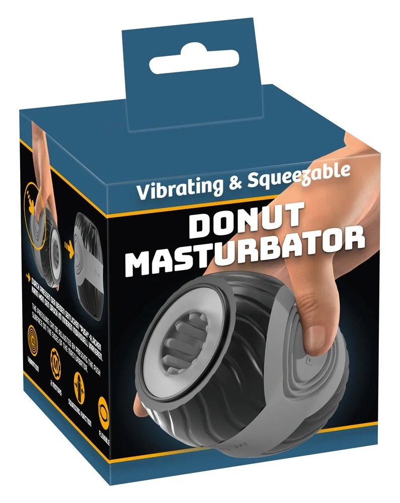 Vibrerende knijpbare donut masturbator