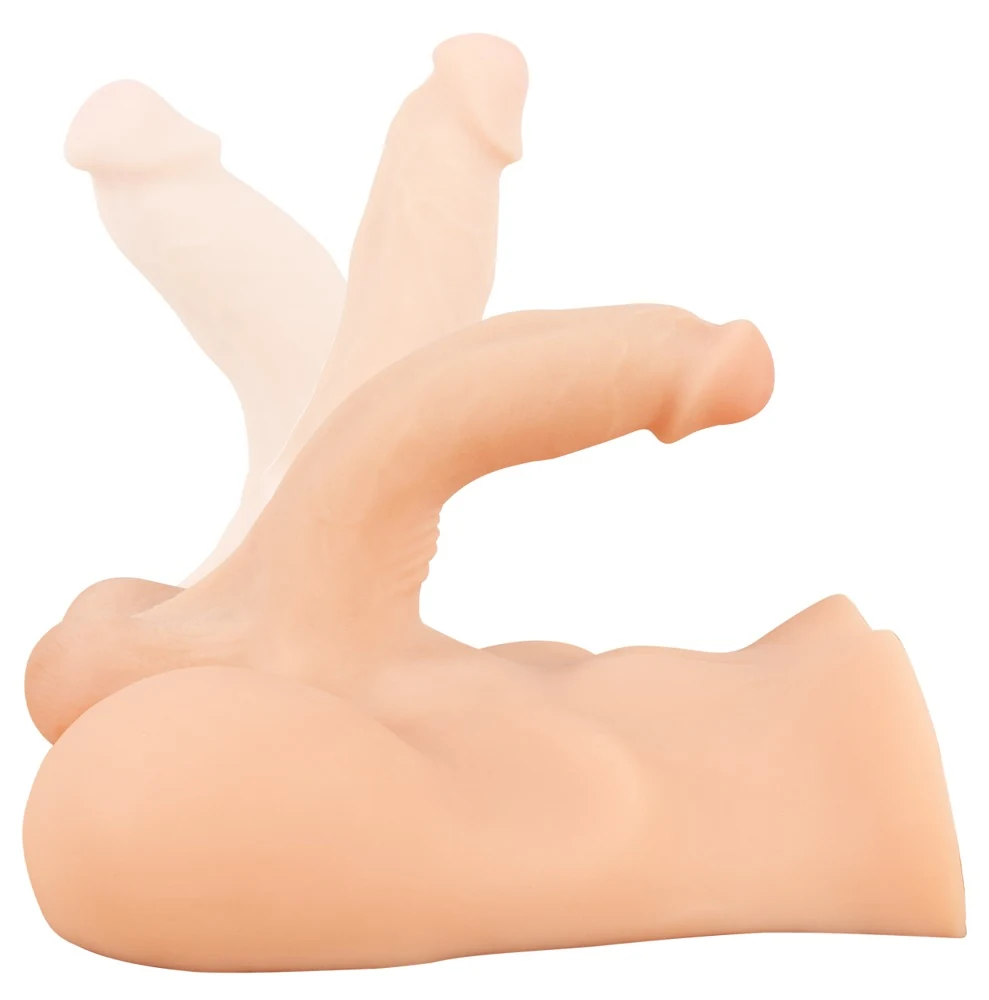 Realistische torso masturbator met dildo en anale opening