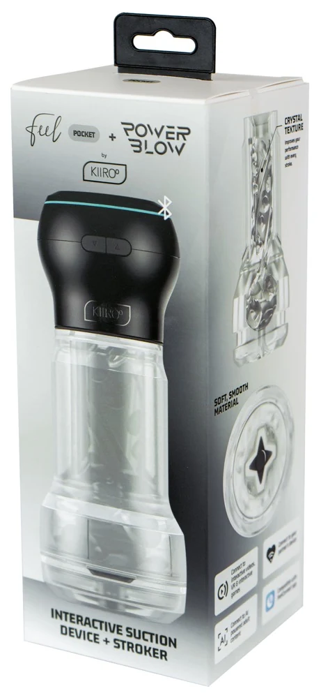 Kiiroo Feel Pocket Stroker Crystal met PowerBlow