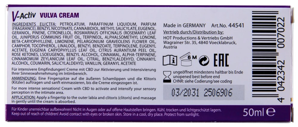 HOT V-Activ Vulva Cream 50 ml