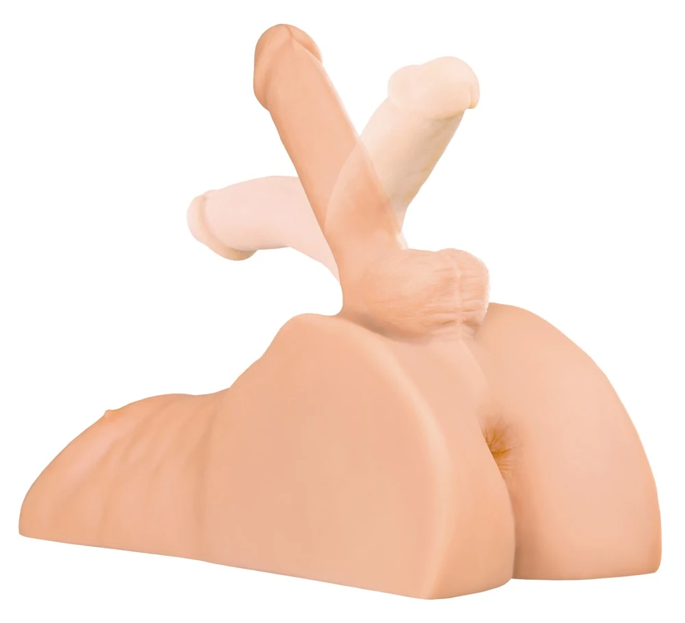 PDX Plus mannelijke torso met flexibele penis