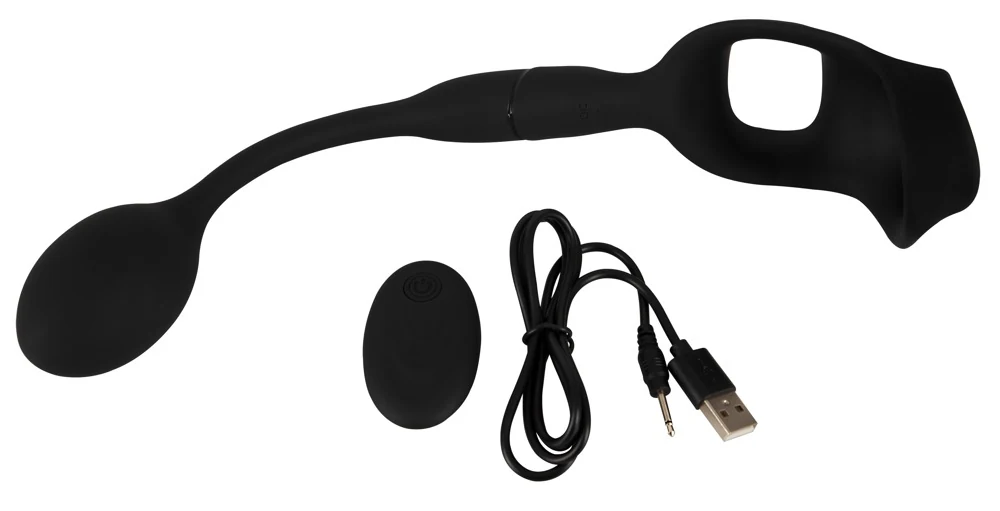 Rebel cock ring met afstandsbediening en butt plug