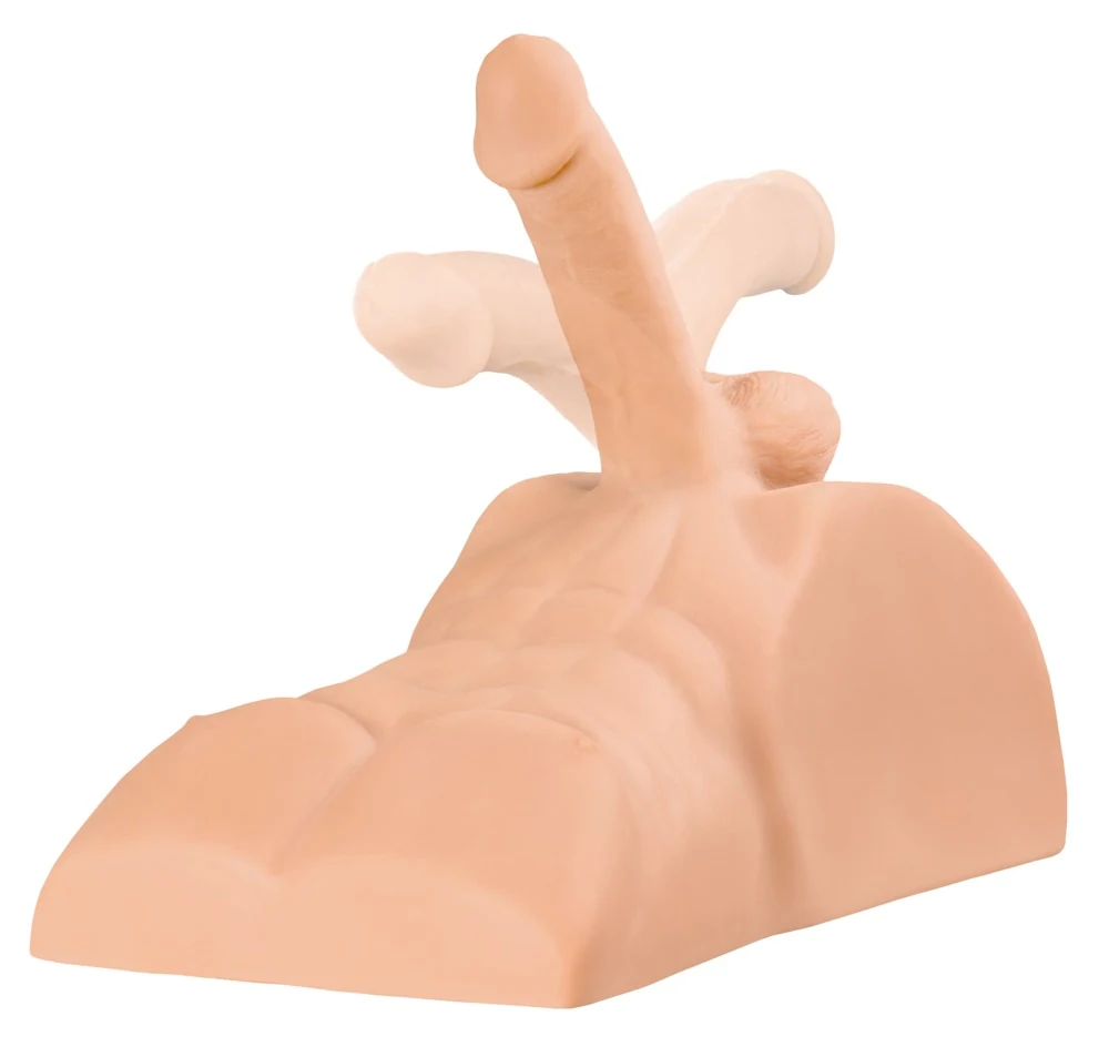 PDX Plus mannelijke torso met flexibele penis