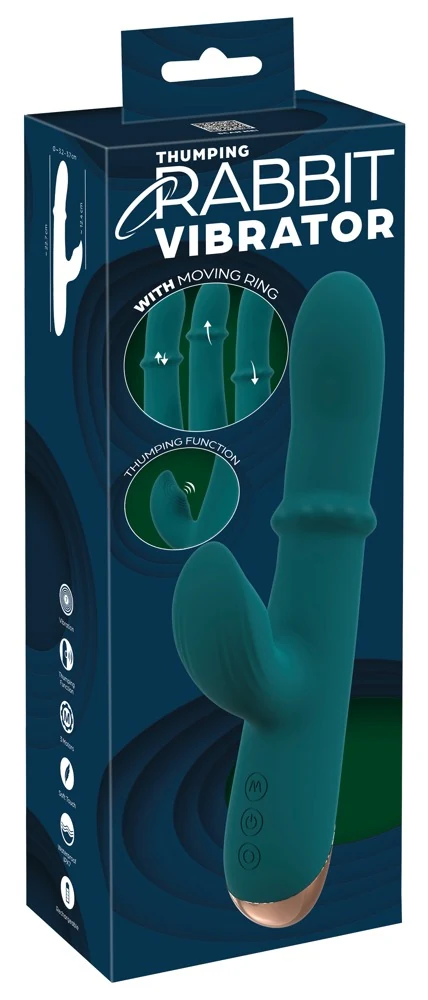 Thumping Rabbit Vibrator met bewegende ring