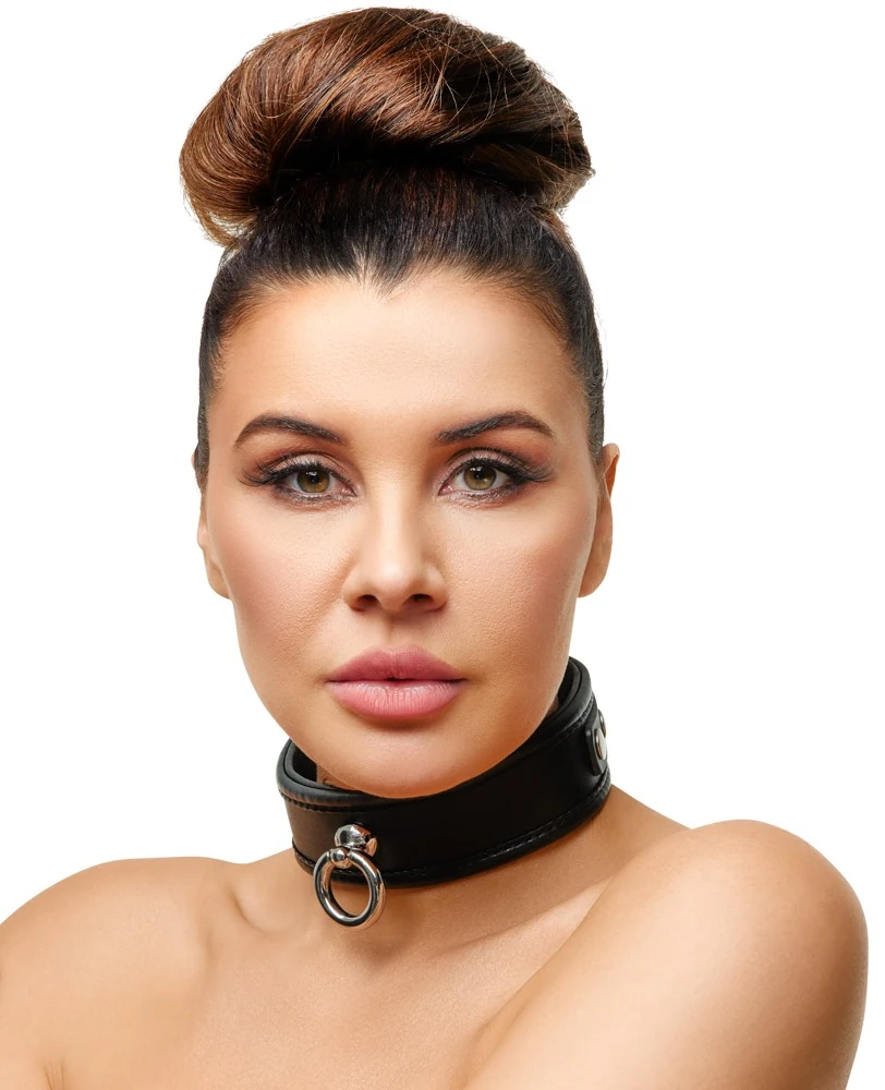 Wild Thing leren halsband met ring