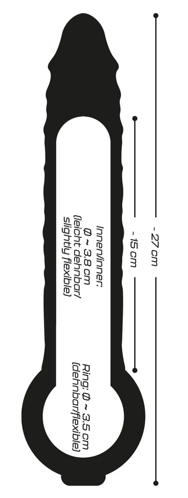 Transparante penissleeve met testikelring