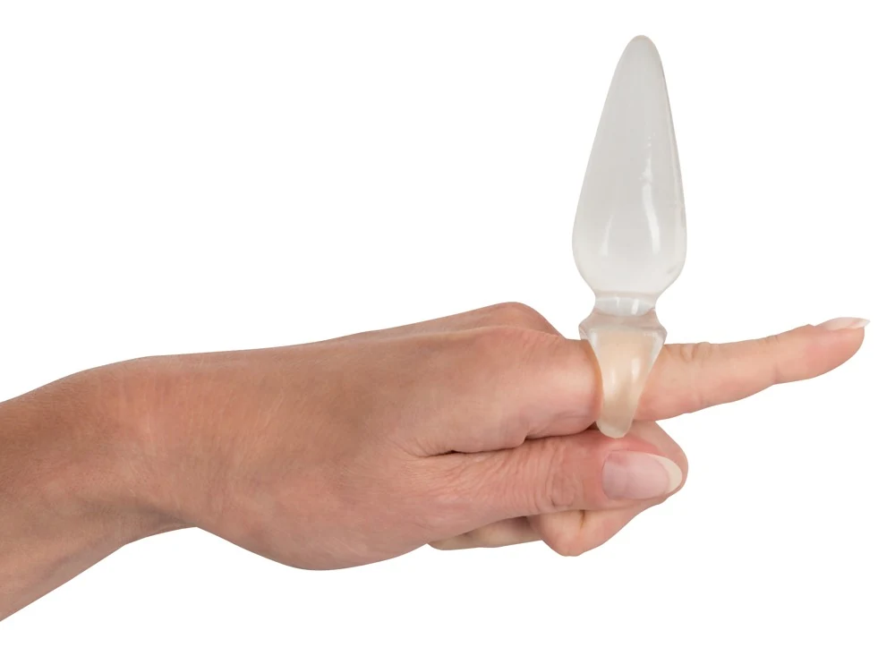 Transparante anaalplug met vingerlus