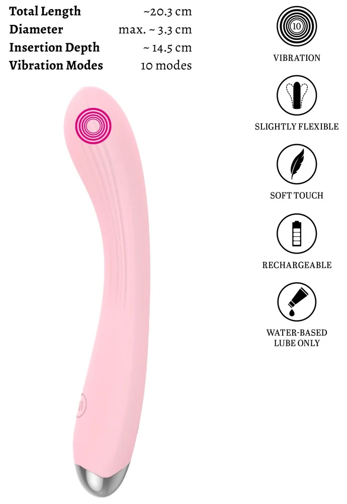 KIREYA vibrator van siliconen met gebogen design