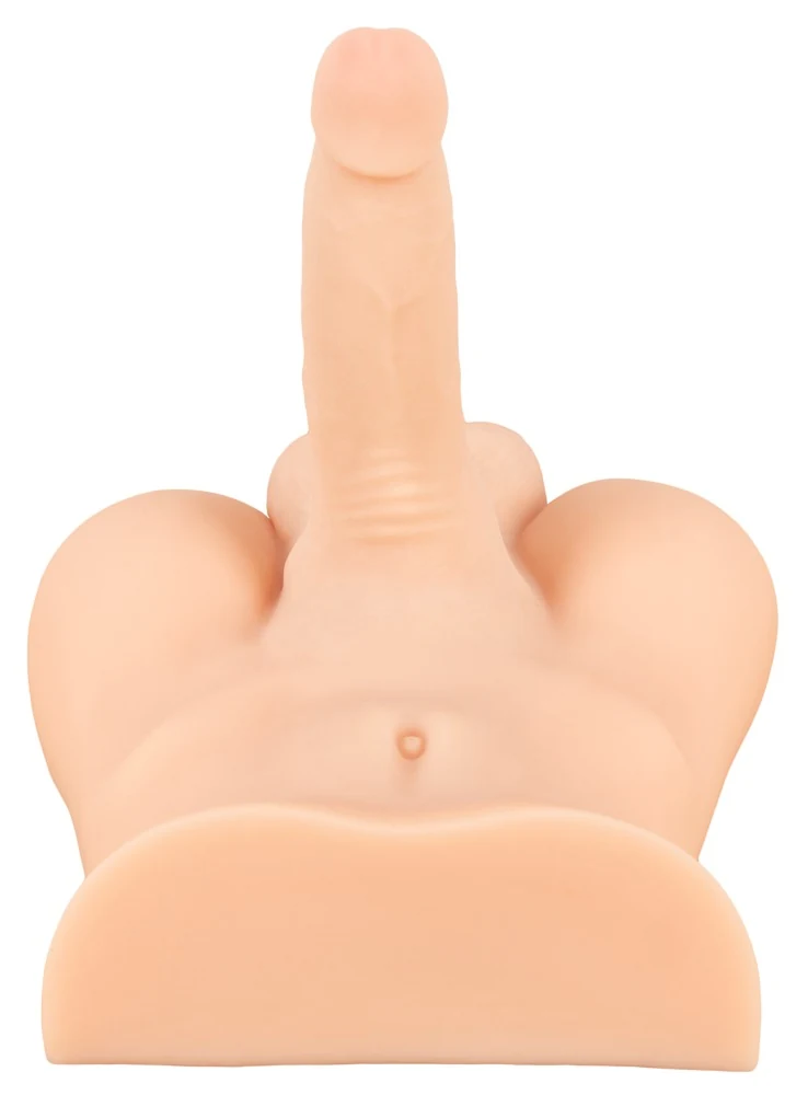 Realistische torso masturbator met dildo en anale opening