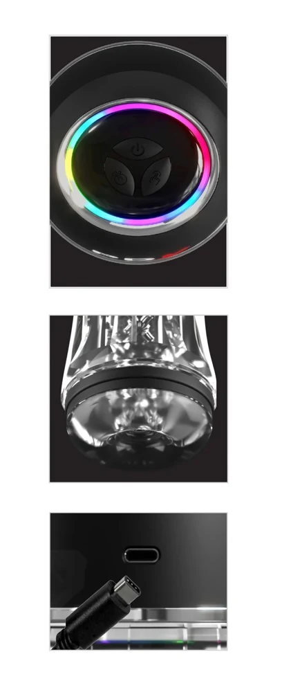 PDX Elite ViewTube Pro masturbator met vibratie en zuigkracht