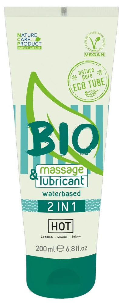 Biologische glij- en massagegel op waterbasis