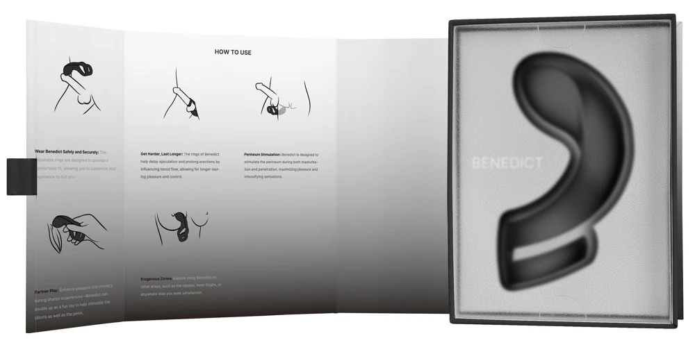 SVAKOM Benedict penisring met perineum vibrator