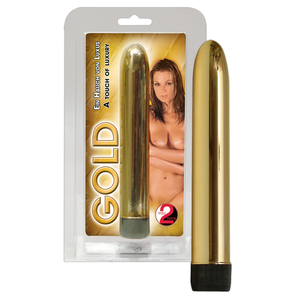 Luxe gouden vibrator 17 cm