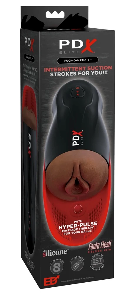 PDX Elite Fuck-O-Matic 2 masturbator met testikelstimulator