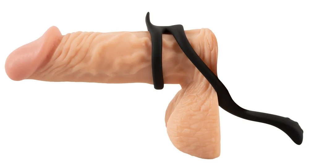 Erecto cock & ball ring met perineum stimulator
