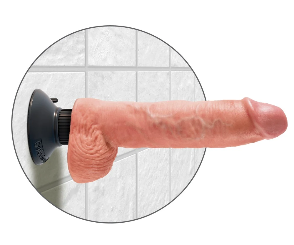 King Cock vibrerende dildo met zuignap 20,5 cm