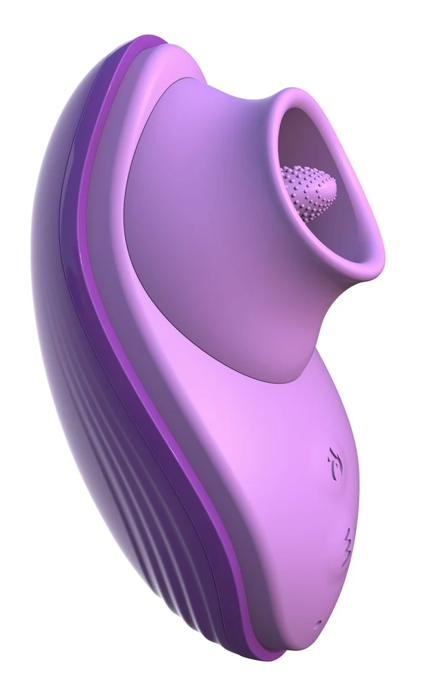 Lay-on vibrator met verwarmende tongstimulatie