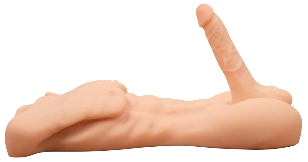 Realistische torso masturbator met dildo en anus