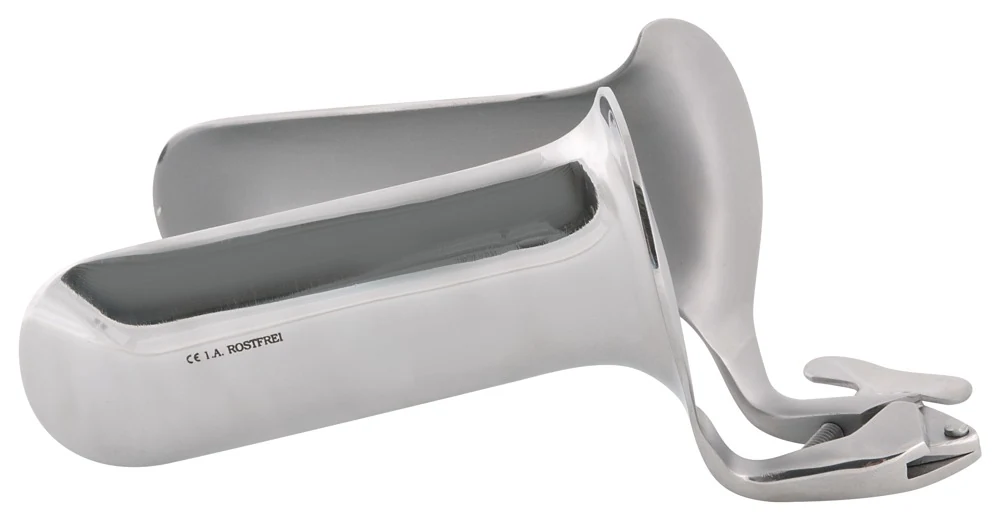 RVS speculum met stelschroef