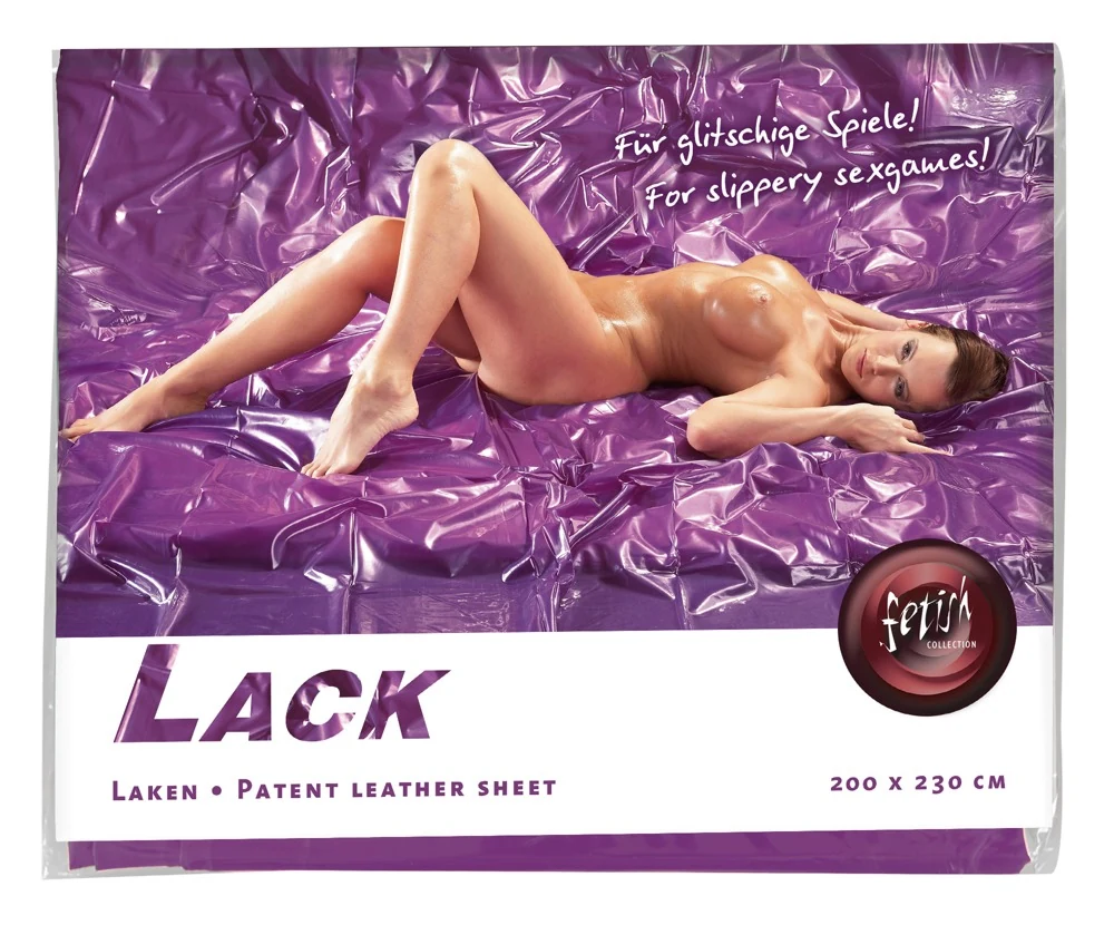 Paars vinyl laken 200 x 230 cm