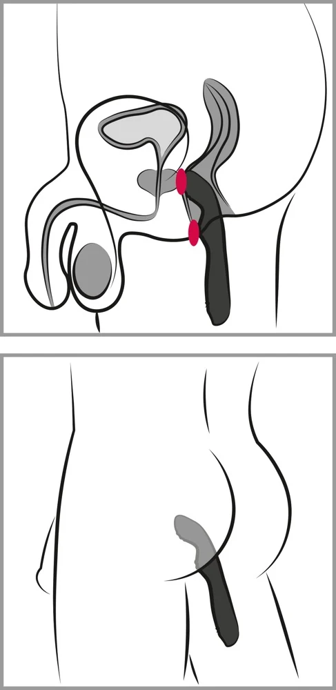 Anale vibrator met gebogen top