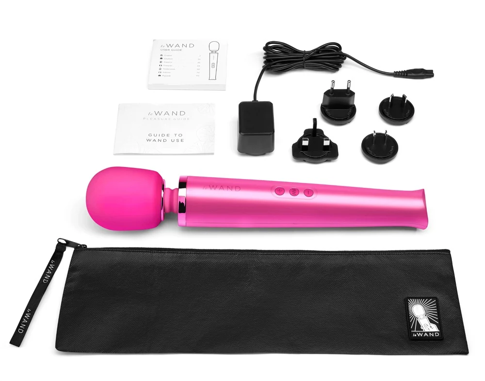 Luxe oplaadbare massagestaaf met siliconen kop