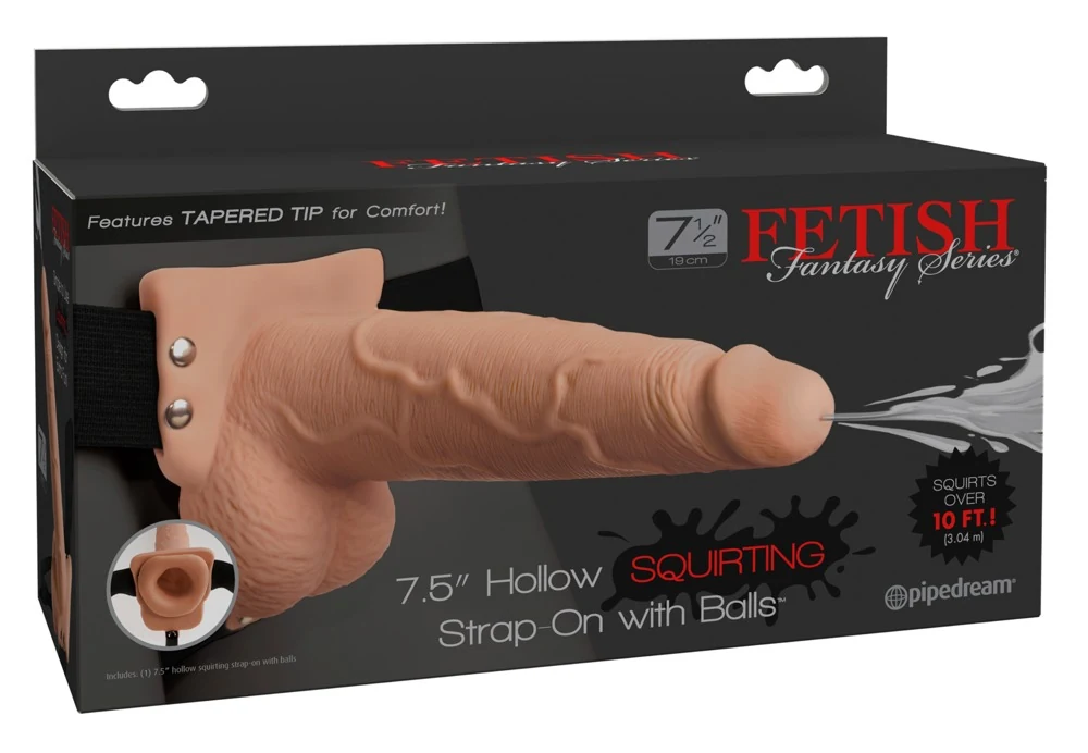 Fetish Fantasy holle strap-on met squirting functie 7,5 inch